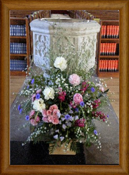 Font with Flowers